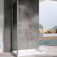 Душевая стенка Abber Schwarzer Diamant 80x195 S80 профиль Хром стекло прозрачное Душевая стенка Abber Schwarzer Diamant 80x195 S80 профиль Хром стекло прозрачное