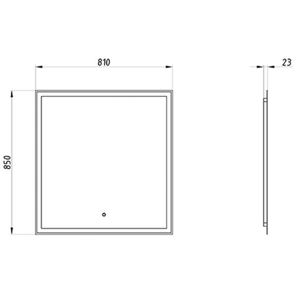 Зеркало ASB-Woodline Марика 85 12221 с подсветкой с сенсорным выключателем