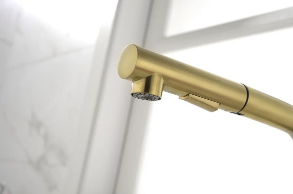 Смеситель для кухни Paulmark Neo Ne214419-SBG Светлое брашированное золото