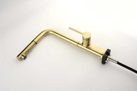 Смеситель для кухни Paulmark Neo Ne214419-SBG Светлое брашированное золото