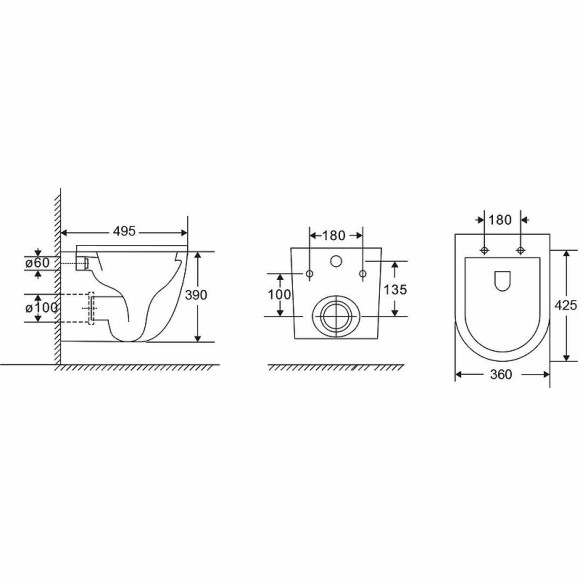 Унитаз Vincea Bien VT1-51T подвесной Белый с сиденьем Микролифт Унитаз Vincea Bien VT1-51T подвесной Белый с сиденьем Микролифт
