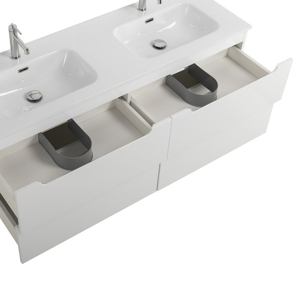 Тумба под раковину BelBagno Etna 140 ETNA-1400-4C-SO-2-BL подвесная Bianco Lucido