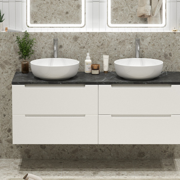 Тумба под раковину BelBagno Etna 140 ETNA-1400-4C-SO-2-BL подвесная Bianco Lucido