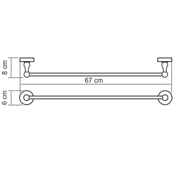 Полотенцедержатель WasserKRAFT Diemel K-2230 Хром Полотенцедержатель WasserKRAFT Diemel K-2230 Хром
