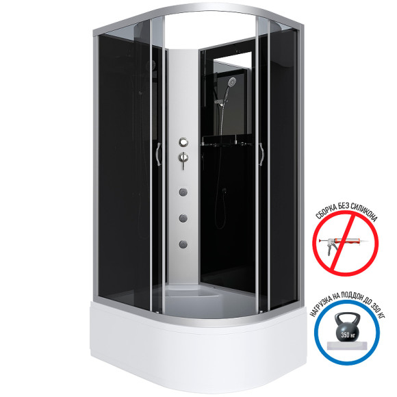 Душевая кабина Niagara Classic 120x80 L NG-2510-14LBKG с гидромассажем Душевая кабина Niagara Classic 120x80 L NG-2510-14LBKG с гидромассажем