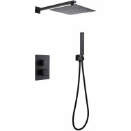 Душевая система Abber Daheim AF8251B с термостатом Черная матовая