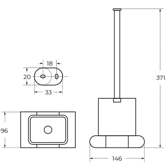 Ершик для унитаза Art&Max Platino AM-E-3981-MB Черный матовый