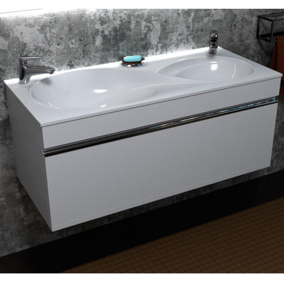 Тумба под раковину Velvex Otto 100 tp.OTO.OTT.100.1Y Белая глянцевая Тумба под раковину Velvex Otto 100 tp.OTO.OTT.100.1Y Белая глянцевая