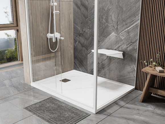 Душевой поддон из искусственного камня WasserKRAFT Rhin 120x90 44T07 Белый матовый Душевой поддон из искусственного камня WasserKRAFT Rhin 120x90 44T07 Белый матовый