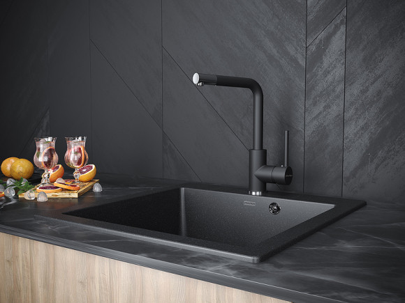 Смеситель для кухни Paulmark Honner Ho212018-401TB Антрацит