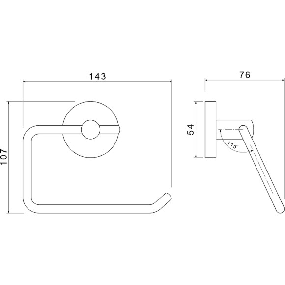 Держатель туалетной бумаги Aquatek Оберон AQ4218MB Черный матовый Держатель туалетной бумаги Aquatek Оберон AQ4218MB Черный матовый