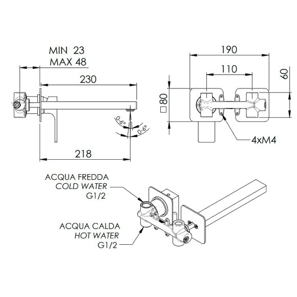 Смеситель для раковины Remer Absolute AU15PLVO Бронза Смеситель для раковины Remer Absolute AU15PLVO Бронза