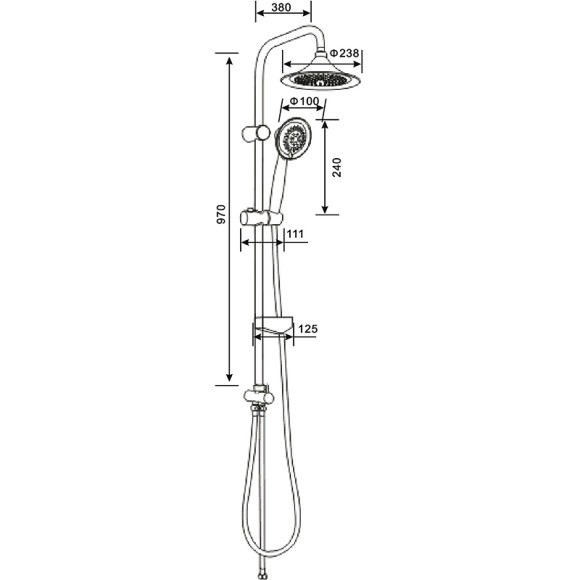 Душевая система Agger Retro A1993500 Хром Душевая система Agger Retro A1993500 Хром