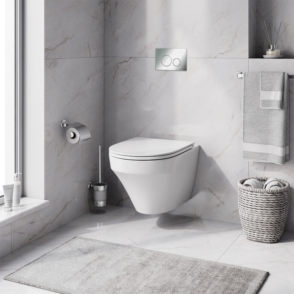 Комплект унитаза с инсталляцией AM.PM Inspire FlashClean IS49051.501700 с сиденьем Микролифт и клавишей смыва Хром Комплект унитаза с инсталляцией AM.PM Inspire FlashClean IS49051.501700 с сиденьем Микролифт и клавишей смыва Хром