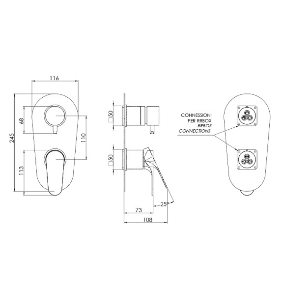 Смеситель для душа Remer Class Line L92KB Хром Смеситель для душа Remer Class Line L92KB Хром