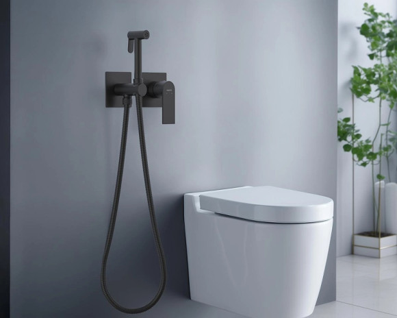 Гигиенический душ со смесителем Aquatek Лира AQ1420MB Черный матовый