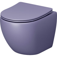Унитаз Grossman Color GR-4455LIMS подвесной Фиолетовый матовый с сиденьем Микролифт Унитаз Grossman Color GR-4455LIMS подвесной Фиолетовый матовый с сиденьем Микролифт