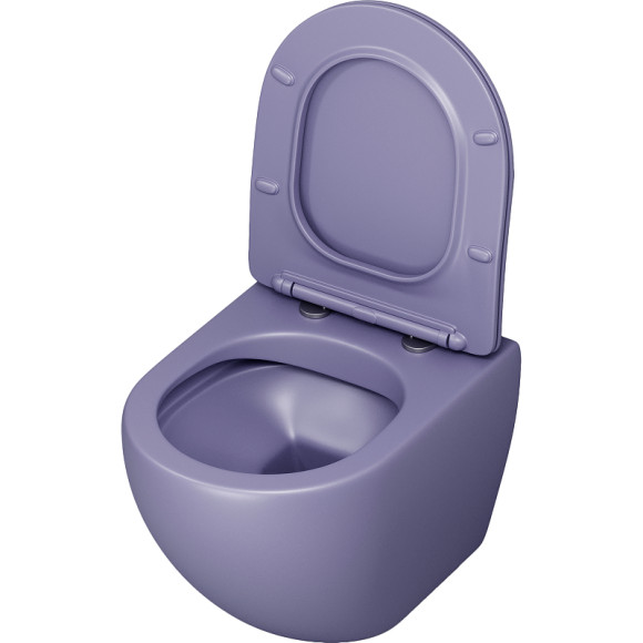 Унитаз Grossman Color GR-4455LIMS подвесной Фиолетовый матовый с сиденьем Микролифт Унитаз Grossman Color GR-4455LIMS подвесной Фиолетовый матовый с сиденьем Микролифт