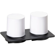 Дозатор для жидкого мыла Bemeta Organic Black 167109270 двойной Черный матовый Белый Дозатор для жидкого мыла Bemeta Organic Black 167109270 двойной Черный матовый Белый
