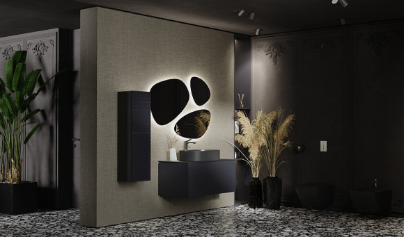 Тумба под раковину Jorno Stone 100 Stn.01.100/P/A/JR подвесная Антрацит