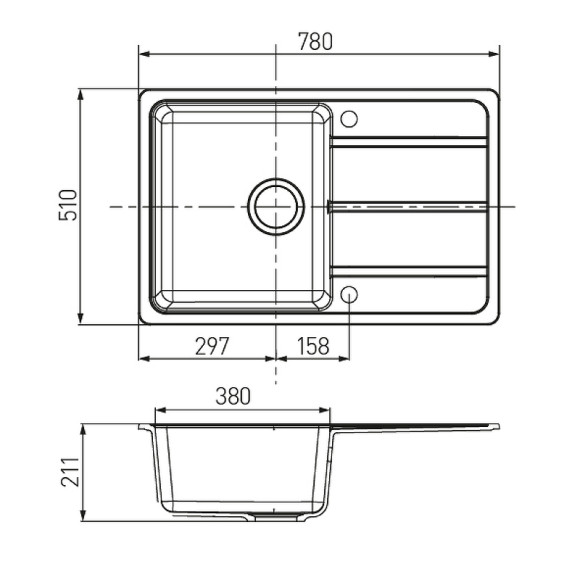 Кухонная мойка Aquaton Аманда 78 1A712832AD220 Песочная