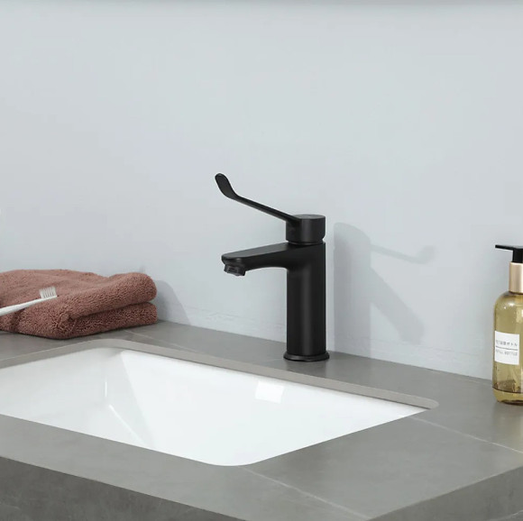 Смеситель для раковины Gappo G21-6 G1021-6 Черный матовый