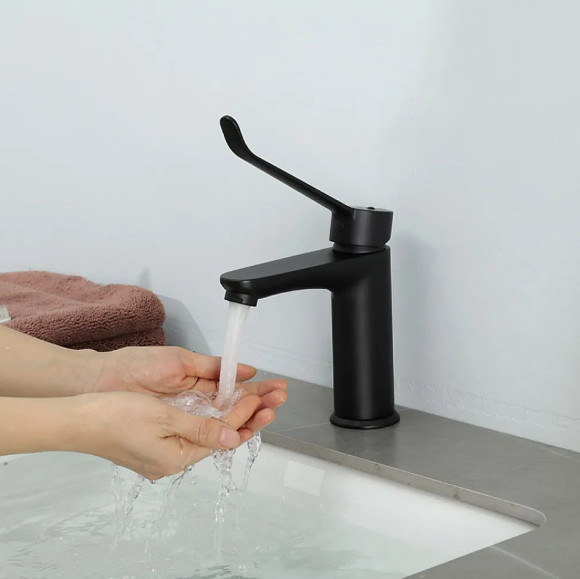 Смеситель для раковины Gappo G21-6 G1021-6 Черный матовый