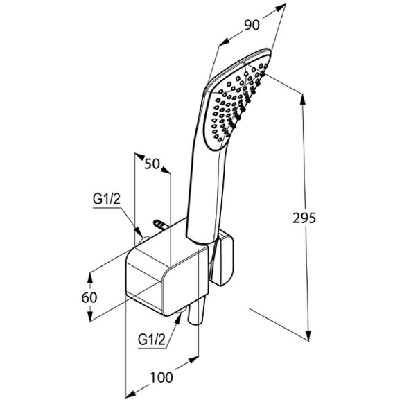 Душевой гарнитур Kludi Fizz 6767005-00 Хром Душевой гарнитур Kludi Fizz 6767005-00 Хром