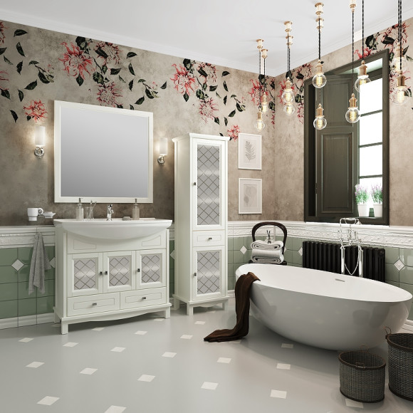 Тумба под раковину Opadiris Омега 85 00-00002824 Слоновая кость Тумба под раковину Opadiris Омега 85 00-00002824 Слоновая кость