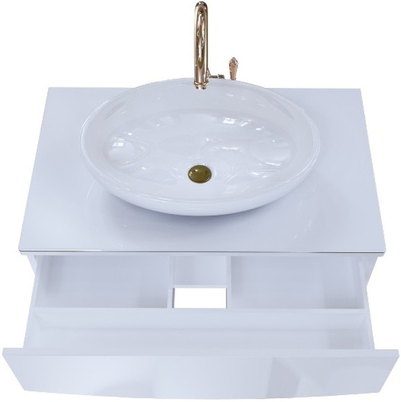 Тумба под раковину 1MarKa Nega 60П Ц0000002812 подвесная Белый глянец