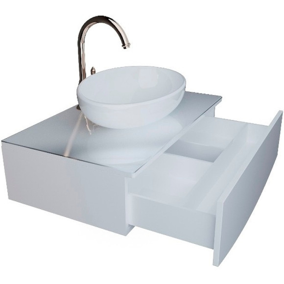 Тумба под раковину 1MarKa Nega 60П Ц0000002812 подвесная Белый глянец