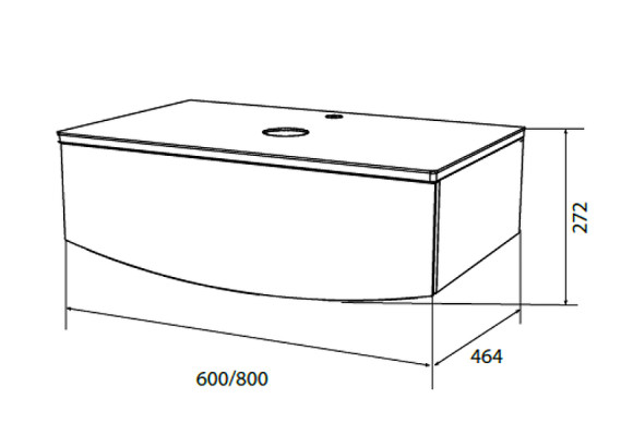 Тумба под раковину 1MarKa Nega 60П Ц0000002812 подвесная Белый глянец
