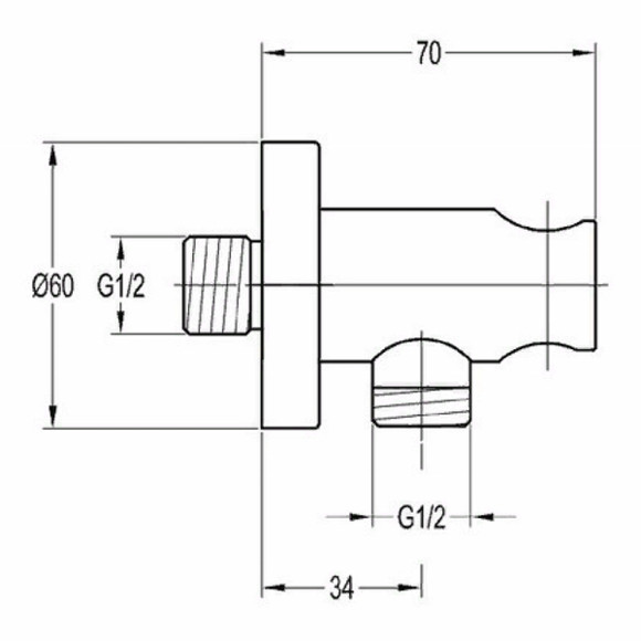 Шланговое подключение Omnires 8873GL с держателем ручного душа Золото Шланговое подключение Omnires 8873GL с держателем ручного душа Золото
