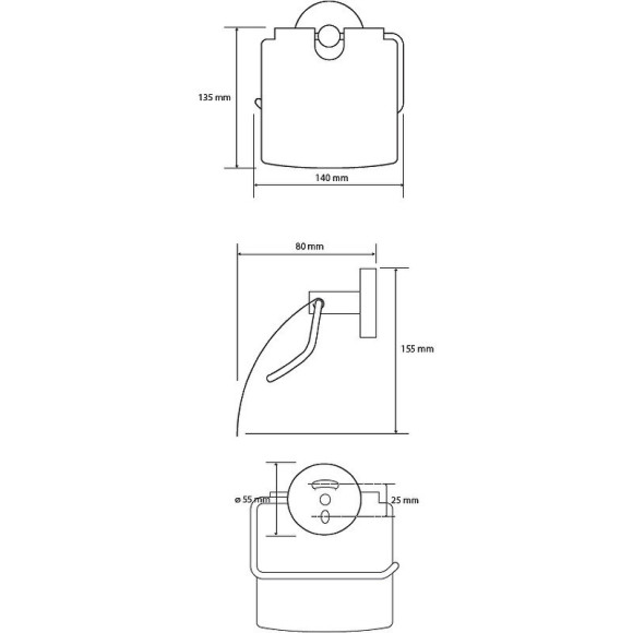 Держатель туалетной бумаги Bemeta White 104112014 с крышкой Белый матовый