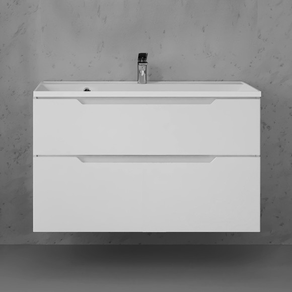 Тумба под раковину Raval Wector 100 Wct.01.100/P/W/MD подвесная Белая