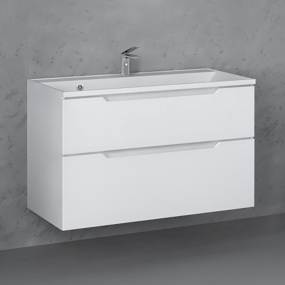 Тумба под раковину Raval Wector 100 Wct.01.100/P/W/MD подвесная Белая