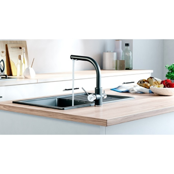 Смеситель для кухни Paulmark Essen Es213011-308 Черный Смеситель для кухни Paulmark Essen Es213011-308 Черный