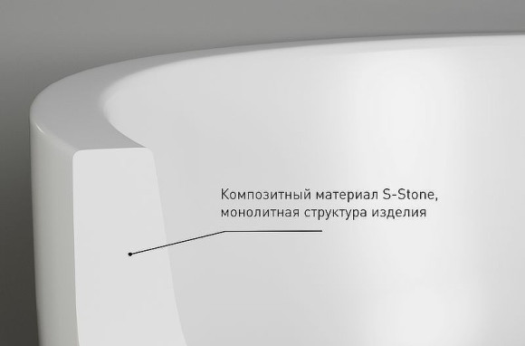 Ванна из искусственного камня Salini Ornella 170х75 102321M Белая матовая Ванна из искусственного камня Salini Ornella 170х75 102321M Белая матовая