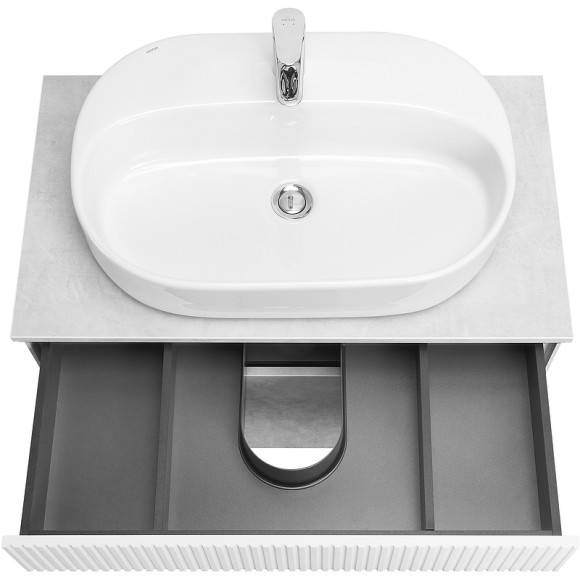 Тумба под раковину Aquaton Марбл 80 1A276201MH4C0 подвесная Слэйт Белый матовый