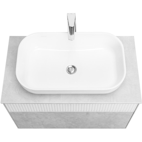 Тумба под раковину Aquaton Марбл 80 1A276201MH4C0 подвесная Слэйт Белый матовый