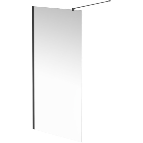 Душевая перегородка Kerama Marazzi Vetro 90 VE.90.WI.BLK.M профиль Черный матовый стекло прозрачное