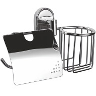 Держатель туалетной бумаги и освежителя воздуха Haiba HB1903-1 с крышкой Хром