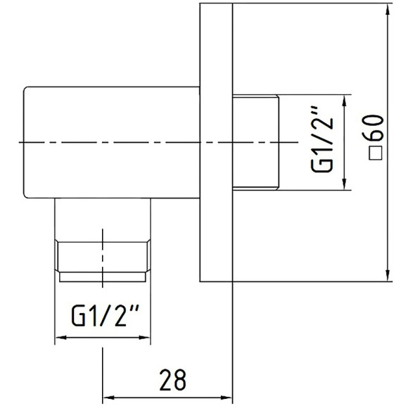 Шланговое подключение E.C.A. Elea 102126388EX Хром