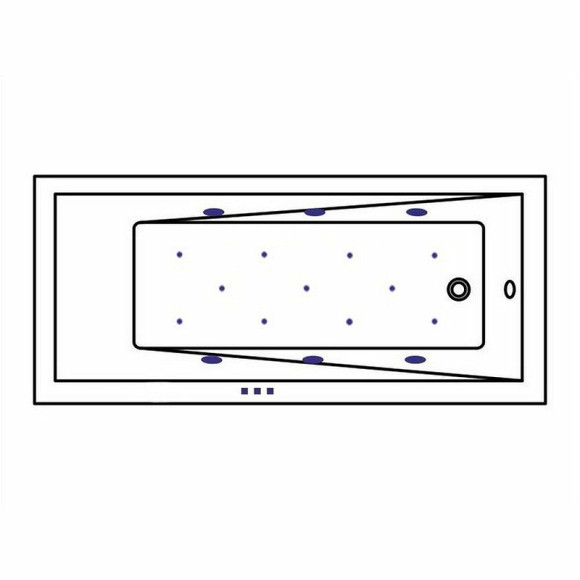 Акриловая ванна Whitecross Wave 170x70 0101.170070.100.RELAX.GL с гидромассажем Акриловая ванна Whitecross Wave 170x70 0101.170070.100.RELAX.GL с гидромассажем