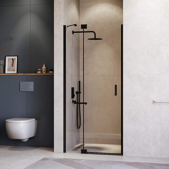 Душевая дверь RGW Hotel HO-014-B 120 350601412-14 профиль Черный стекло прозрачное