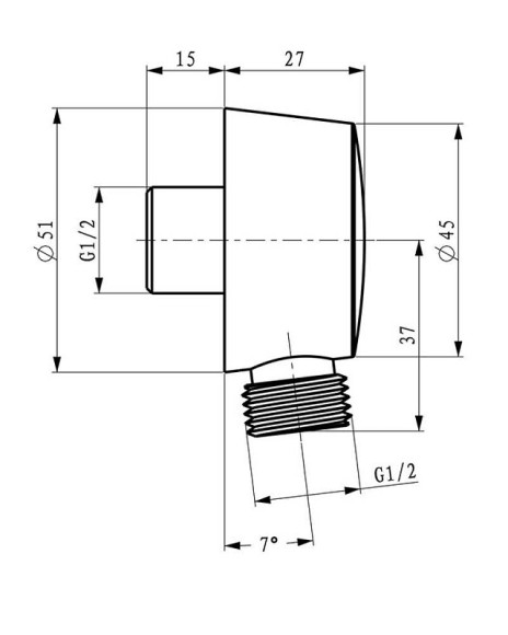 Шланговое подключение Orange FIX F-001cr Хром глянцевый Шланговое подключение Orange FIX F-001cr Хром глянцевый