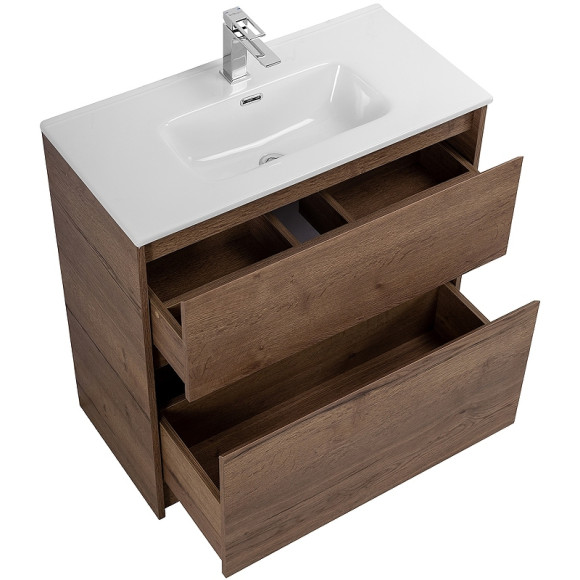 Тумба под раковину BelBagno Kraft 39 80 KRAFT39-800/390-2C-PIA-RT Rovere Tabacco