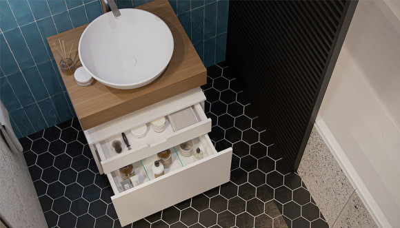 Столешница под раковину Velvex Unique Unit 60 st.UNI.60-626 Белая