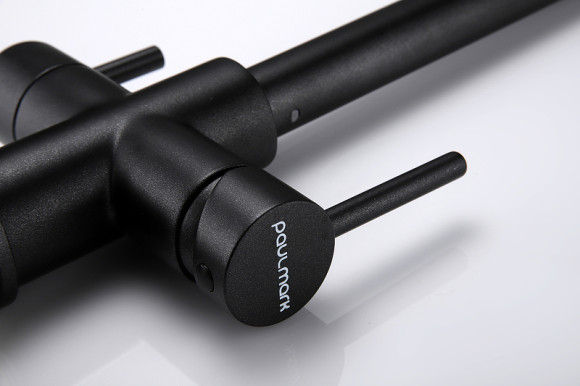 Смеситель для кухни Paulmark Lange La214212-418 Черный металлик