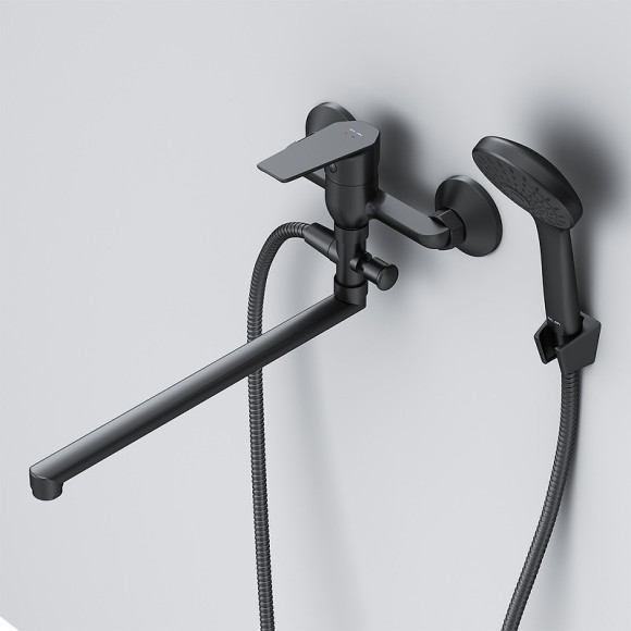 Смеситель для ванны AM.PM Gem F90A90122 универсальный Черный матовый Смеситель для ванны AM.PM Gem F90A90122 универсальный Черный матовый